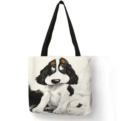 Cute Dog Kiss Totebag