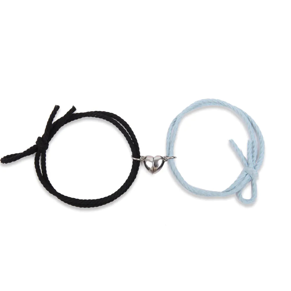 Heart Magnet Pendant Couple Friendship Bracelet