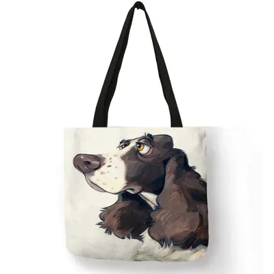 Cute Dog Kiss Totebag