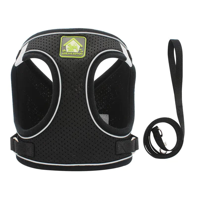 Reflective and Breathable Harness and leash set