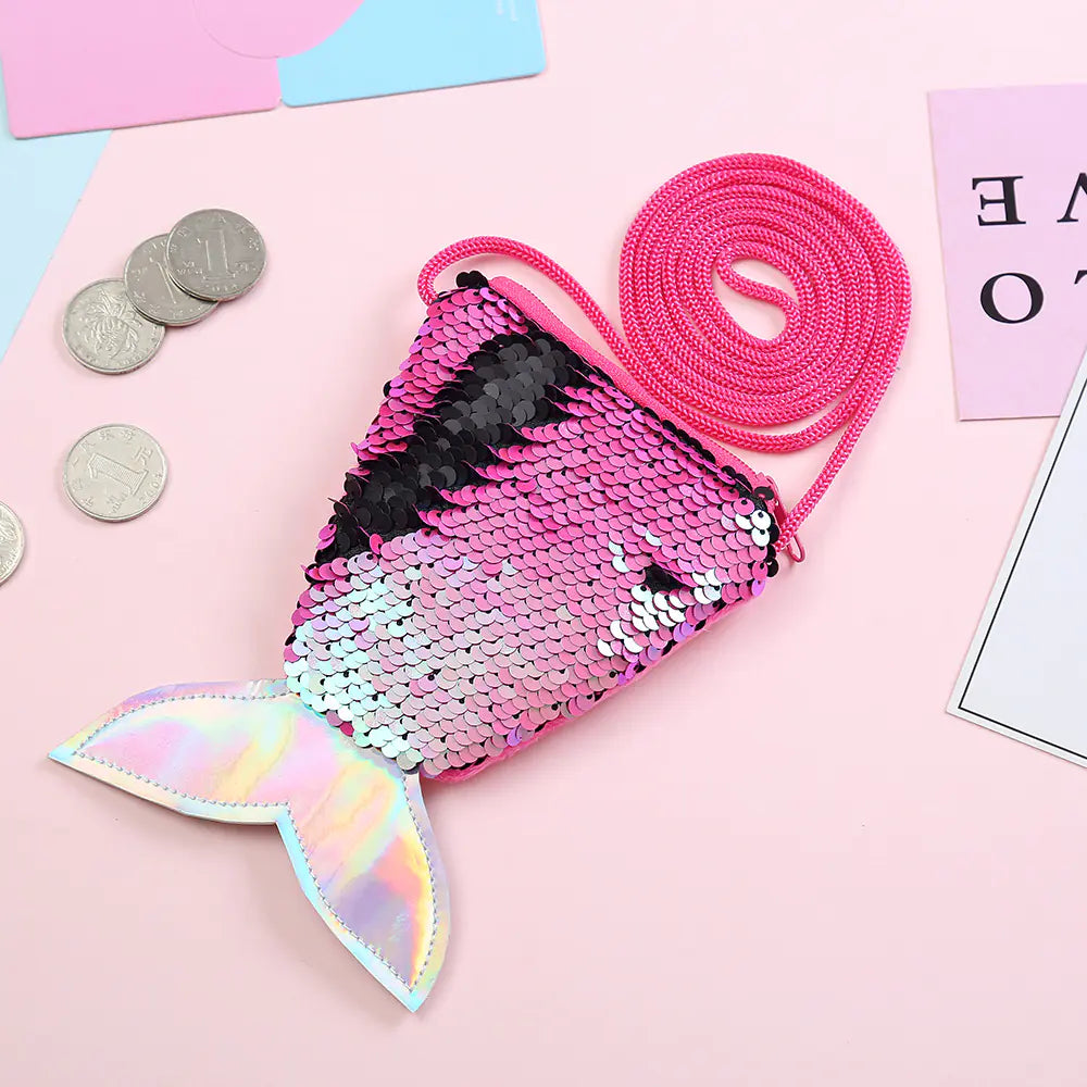 Mermaid Tail Sequin Coin Purse for kids