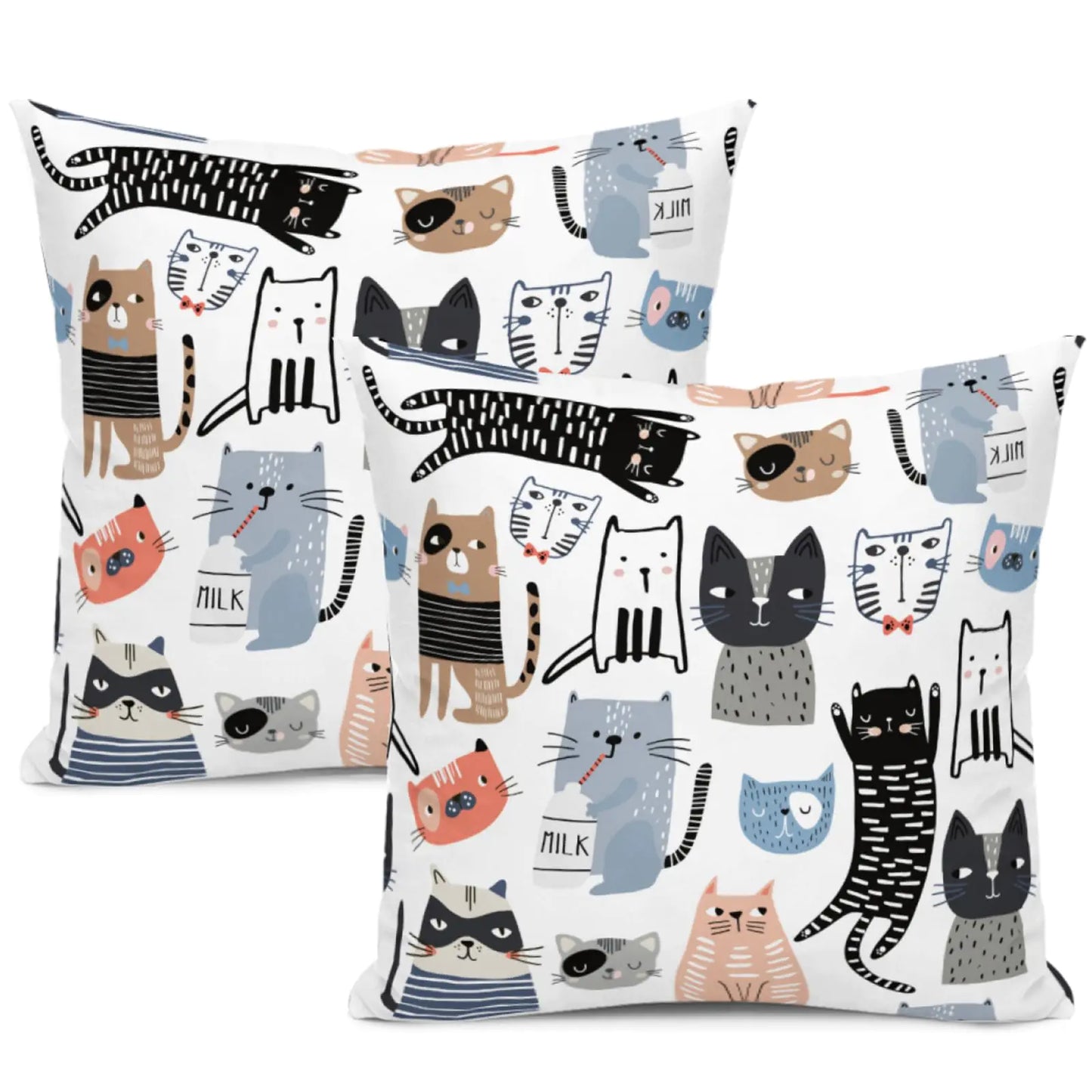 Cat Throw Pillow Covers 18x18 Inch