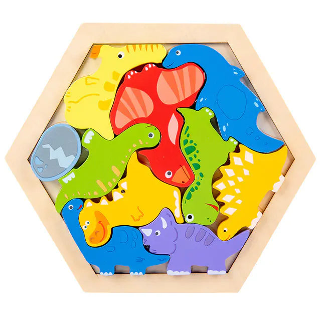 Montessori 3D Wooden Puzzles for Kids - Educational Toys