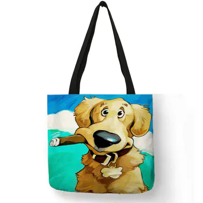 Cute Dog Kiss Totebag
