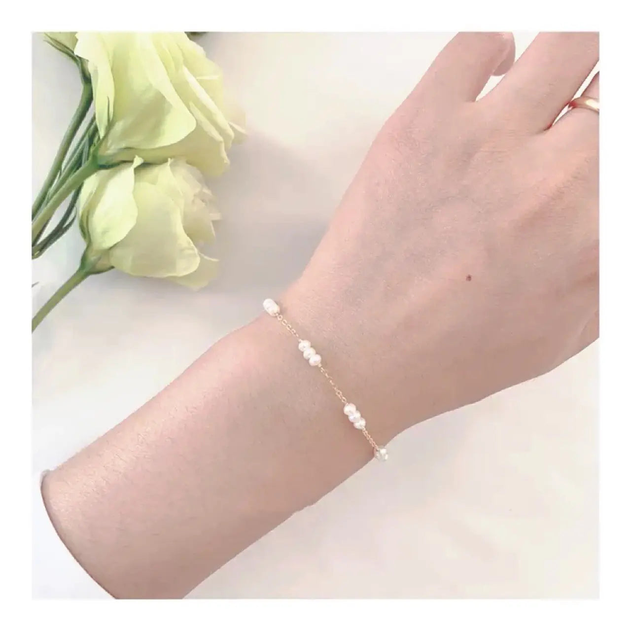 Aurora Freshwater like Pearl Silver Plated 18K Gold Bracelet