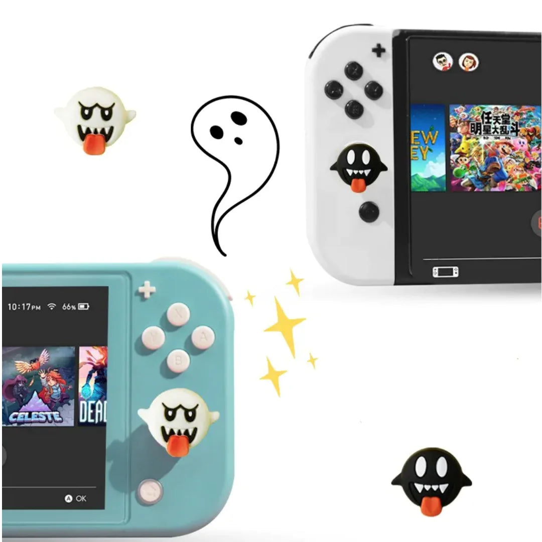 Glow-in-the-Dark Silicone Ghost Thumb Grips