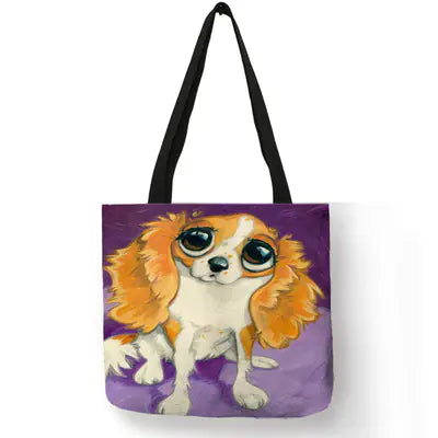Cute Dog Kiss Totebag