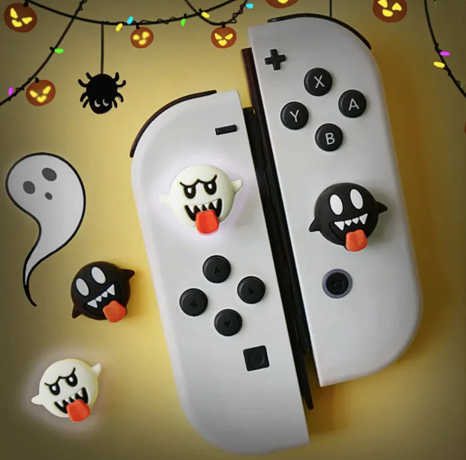 Glow-in-the-Dark Silicone Ghost Thumb Grips