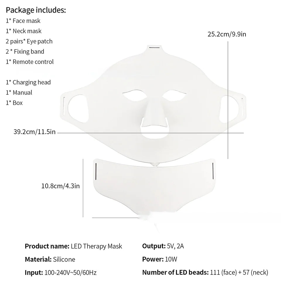 7-Color LED Silicone Face Mask – Skin Rejuvenation