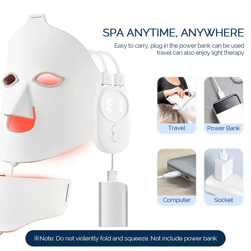 7-Color LED Silicone Face Mask – Skin Rejuvenation