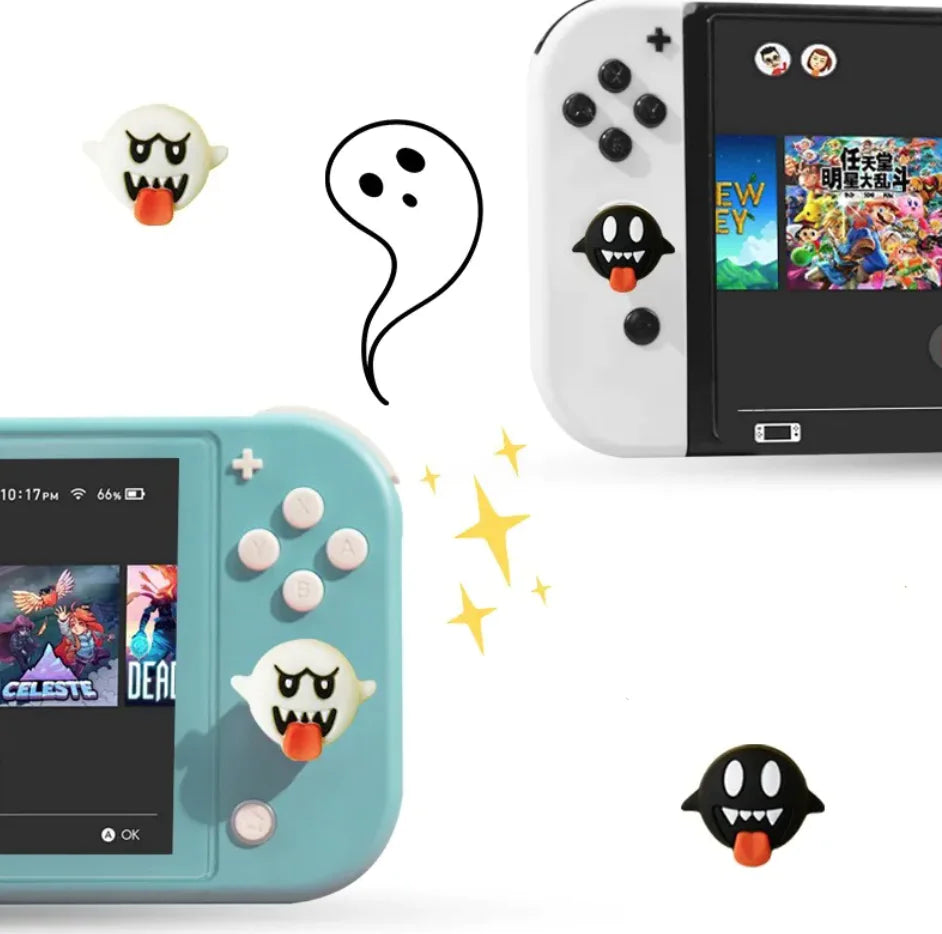Glow-in-the-Dark Silicone Ghost Thumb Grips