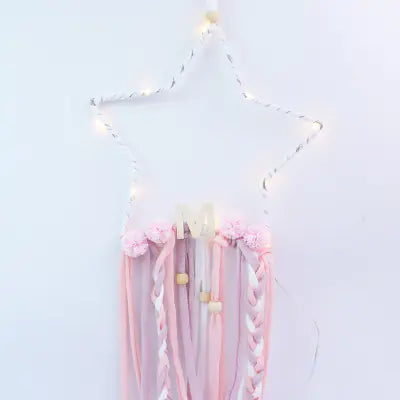 Star String Lights Fabric Banner for Home Decor