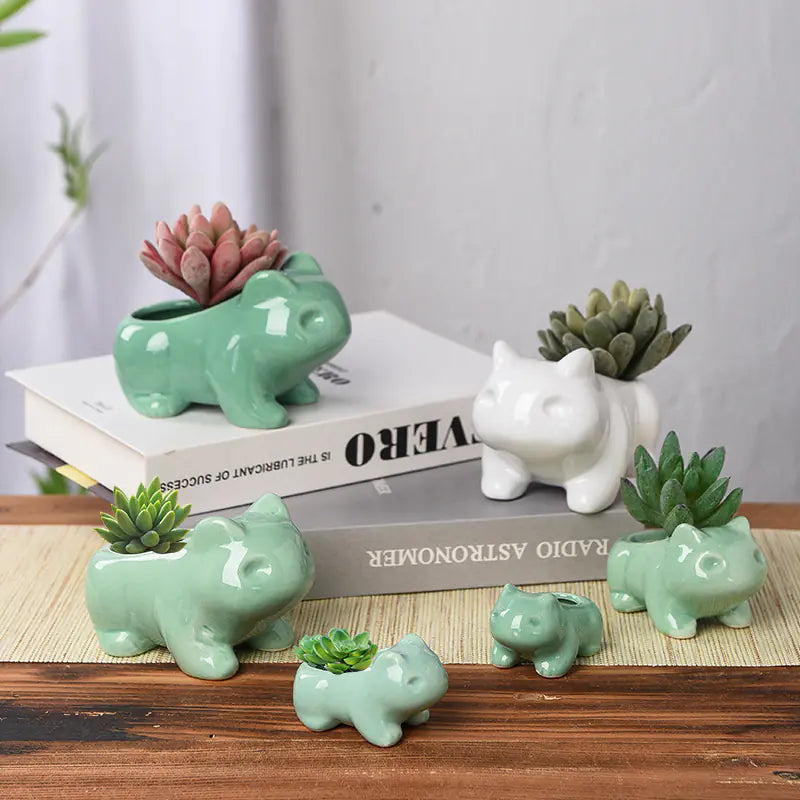 Creative Cartoon Animal Ceramic Succulent Planters