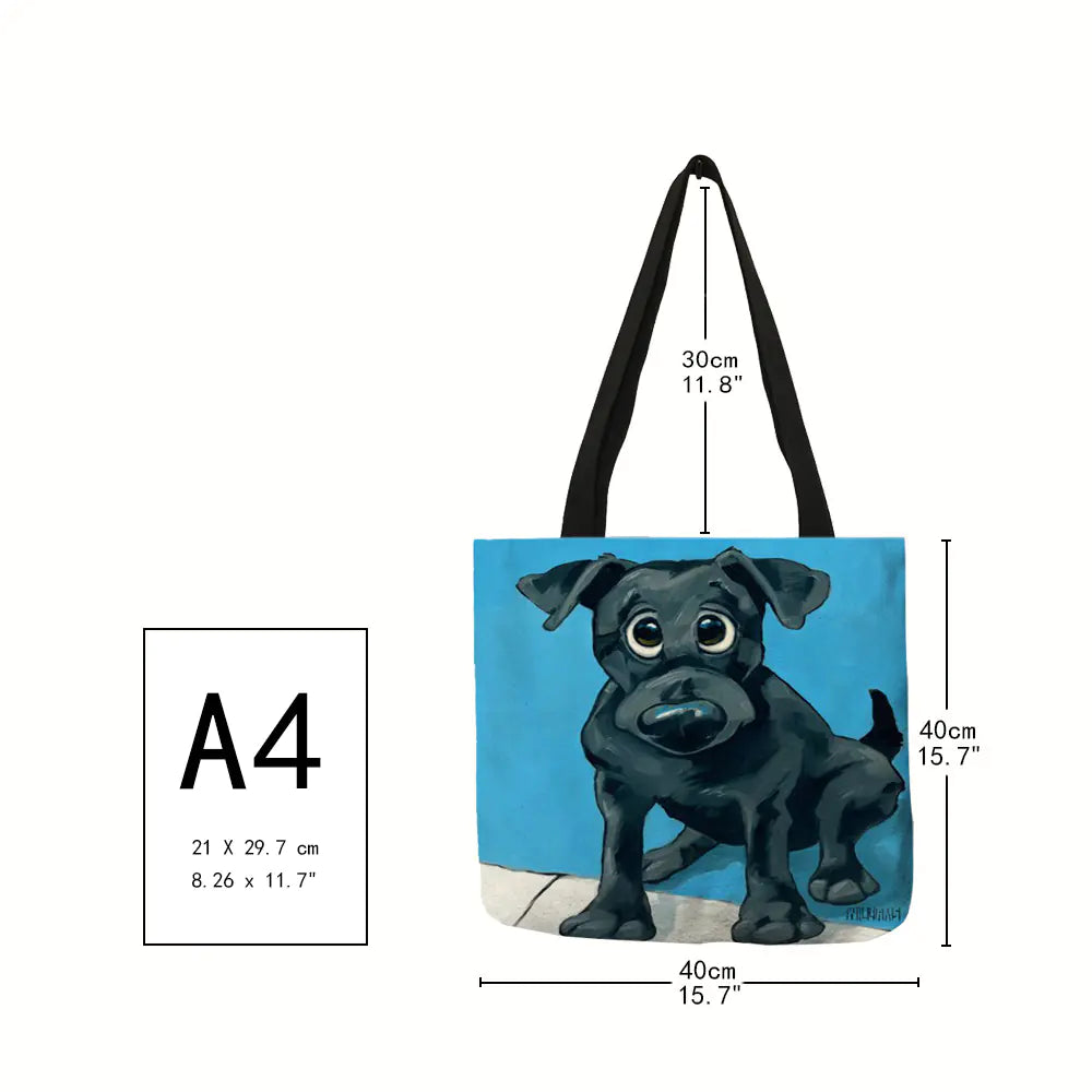 Cute Dog Kiss Totebag