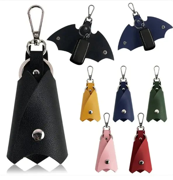 PU Leather Bat Keychain