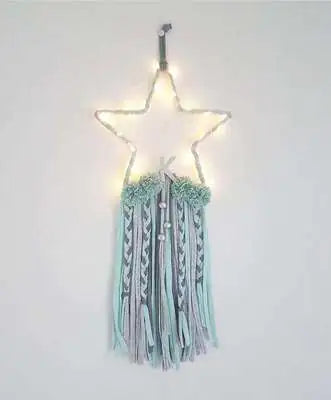 Star String Lights Fabric Banner for Home Decor