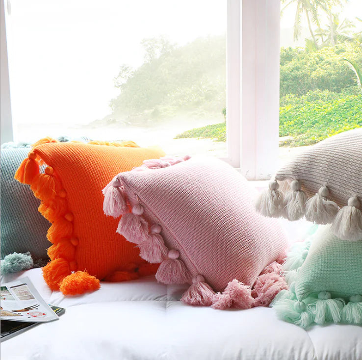 Knitted Lantern Ball Pillow Covers