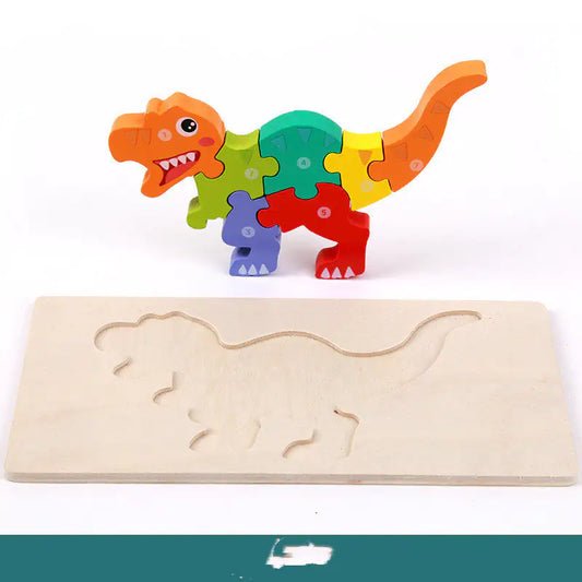 Wooden Montessori Dinosaur Puzzles