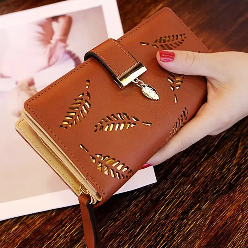 Women's Leaf Etched Wallet