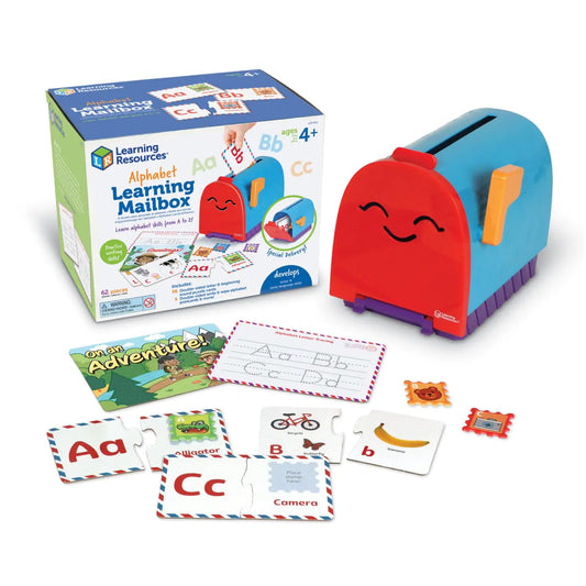 Learning Resources Alphabet Learning Mailbox Montessori Preschool Toys Fine Motor Skills Alphabet Learning Toys Ages 4+ 62 Pieces