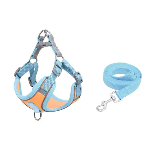 Reflective Anti-Breakaway Harness and Leash Set