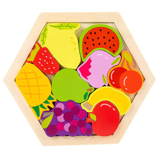 Montessori 3D Wooden Puzzles for Kids - Educational Toys