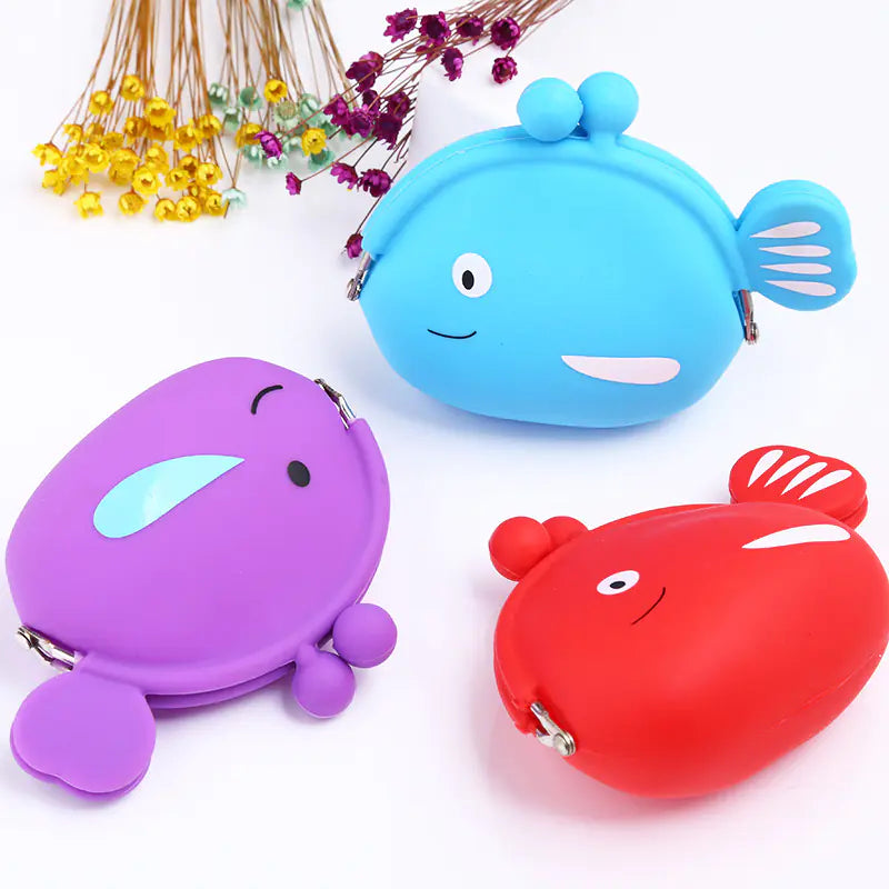 Silicone Fish Coin Purse for Kids