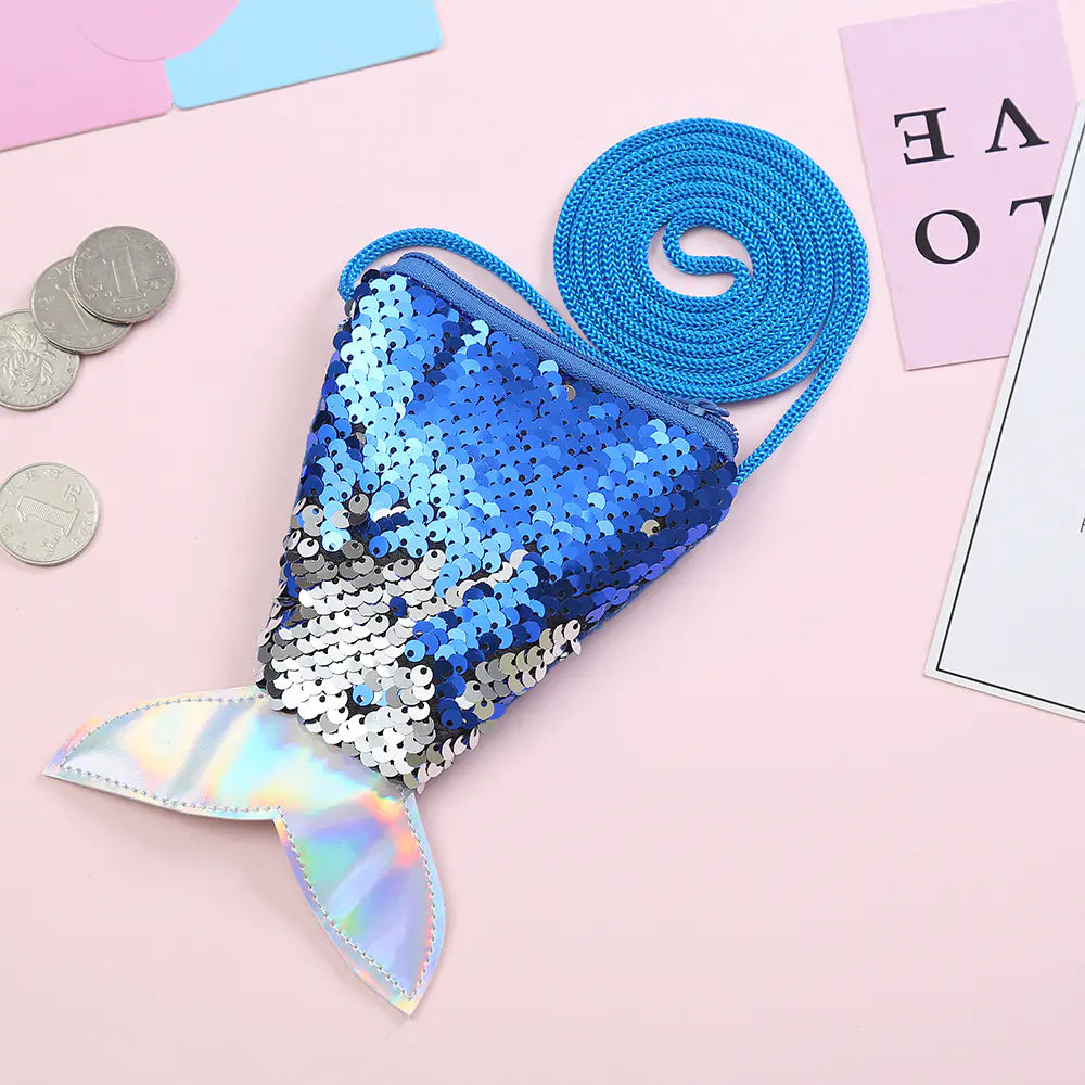 Mermaid Tail Sequin Coin Purse for kids