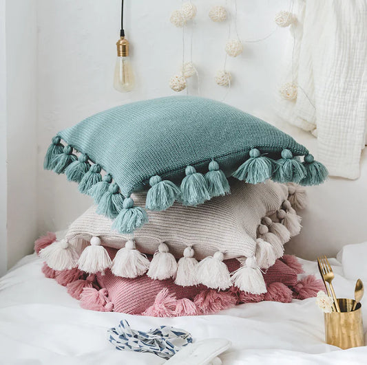 Knitted Lantern Ball Pillow Covers